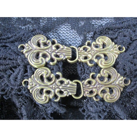 Gothic Black Lace High Low Dress Bell Sleeve Victorian Steampunk Dress Top - Picture 6 of 16